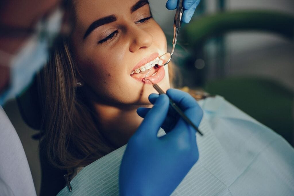 beautiful girl sitting dentist s office (2)